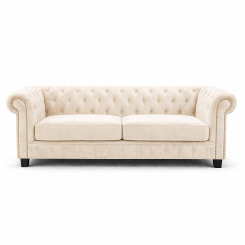 Sofa rozkładana tapicerowana Chesterfield 
