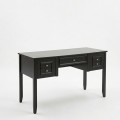 Biurko Toaletka czarne drewniane pięć szuflad Giorgio
