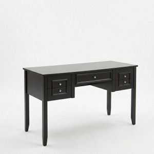 Biurko Toaletka czarne drewniane pięć szuflad  Giorgio 