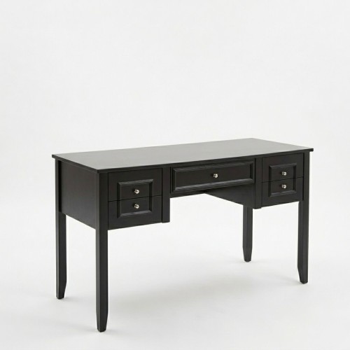 Biurko Toaletka czarne drewniane pięć szuflad  Giorgio 