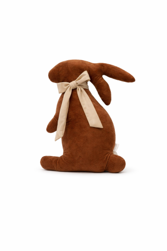 Poduszka welurowa brązowy królik 40cm