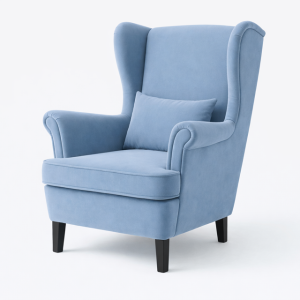 Fotel tapicerowany gładki Lady Uszak 