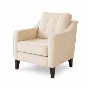 Fotel w stylu modern classic pikowany Emanuel