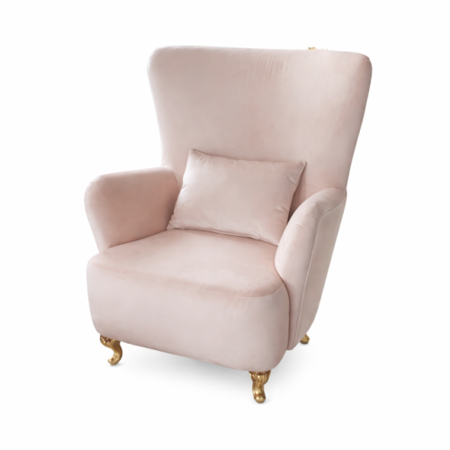 Fotel tapicerowany nózki złote wybierz kolor Pola no2