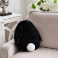 Poduszka jajo czarne  z uszami 40x50cm