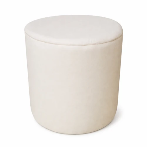 Pufa okrągła kremowa Roller