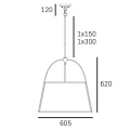Lampa wisząca SAVANNAH P05545BR-WH