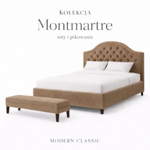 Łóżko z pojemnikiem na pościel nity i pikowanie Montmarte 
