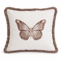 Poduszka welurowa brązowa Spring Butterfly