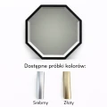 Lustro drewniane czarne Octagon 44x44cm