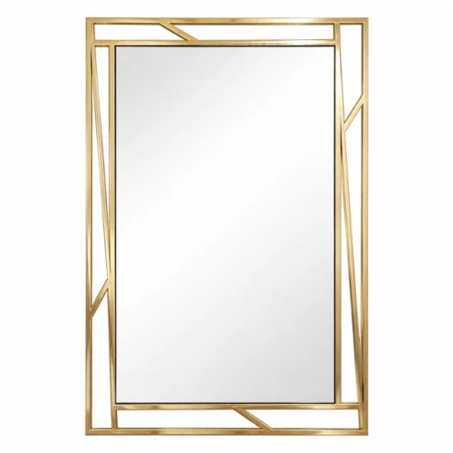 Lustro metalowe złote Zegna