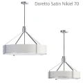Lampa wisząca metalowa Doretto Satin Nikiel Gold 50 cm