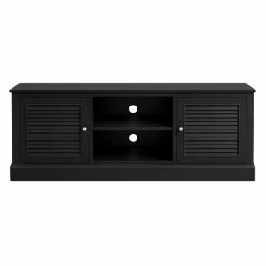 Szafka RTV drewniana czarna  HAMPTON no2