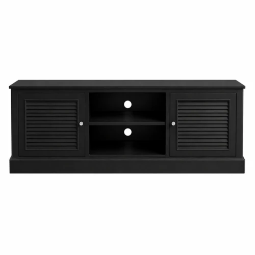 Szafka RTV drewniana czarna  HAMPTON no2