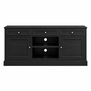 Szafka RTV drewniana czarna  HAMPTON no1