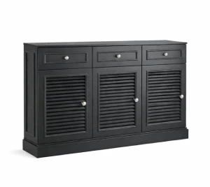 Komoda wąska czarna Hampton no1 