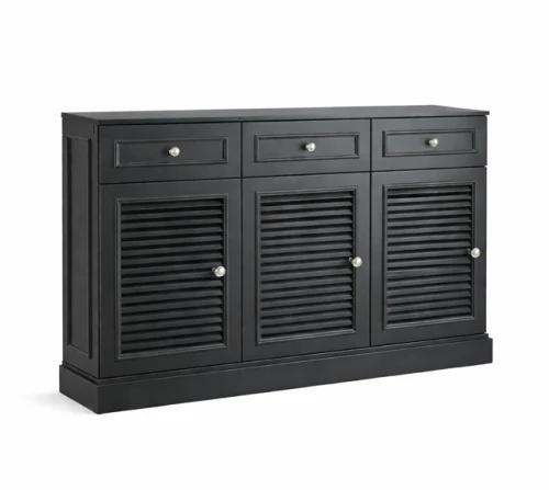 Komoda wąska czarna Hampton no1 