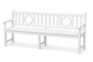 Ławka ogrodowa drewniana biała  styl Hampton 180cm