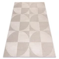 Dywan strukturalny beżowy Dominic Geometric
