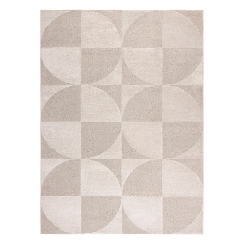 Dywan strukturalny beżowy Dominic Geometric