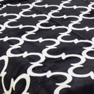 Pled dwustronny czarny marrocan 150X200CM 