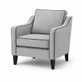 Fotel szary z kedrą w stylu modern classic Emanuel