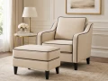 Pufa z kedrą w stylu modern classic Emanuel