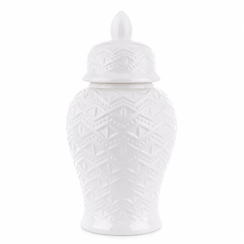 Amfora ceramiczna śnieżno biała h47cm