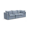 Sofa outdoor pasy biało granatowe Marbella 260 cm