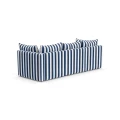 Sofa outdoor pasy biało granatowe Marbella 260 cm