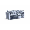 Sofa outdoor pasy biało granatowe Marbella 180 cm