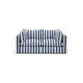Sofa outdoor pasy biało granatowe Marbella 180 cm