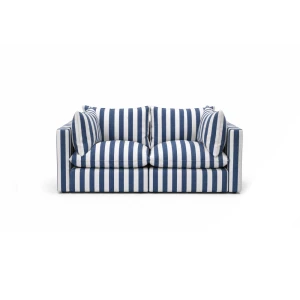 Sofa outdoor pasy biało granatowe Marbella 180 cm