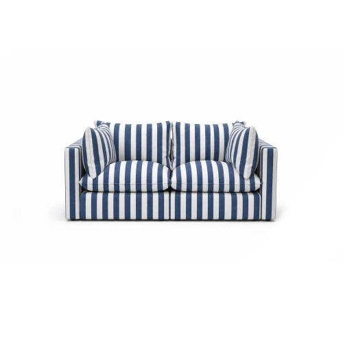 Sofa outdoor pasy biało granatowe Marbella 180 cm