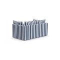Sofa outdoor pasy biało granatowe Marbella 180 cm