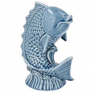 Figurka ceramiczna niebieska Ryba  12x8x18cm