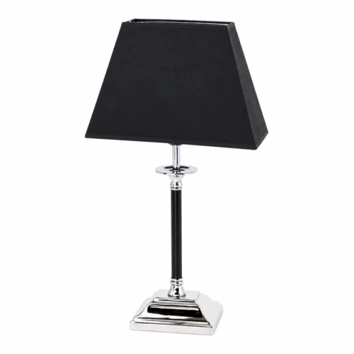 Lampa stołowa z abażurem czarna h 48cm