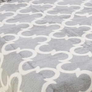 Pled dwustronny szary marrocan 150X200cm