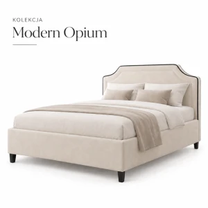 Łóżko z pojemnikiem na pościel czarna kedra Modern Opium 