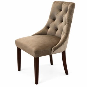 Krzesło chesterfield z kołatką i nitami czarnymi Madame 