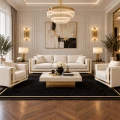 Sofa rozkładana z metalową listwą Glamour Diamond