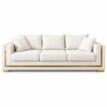 Sofa rozkładana z metalową listwą Glamour Diamond