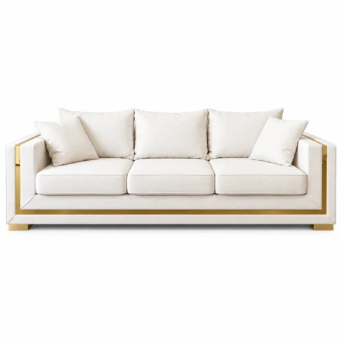 Sofa rozkładana z metalową listwą Glamour Diamond