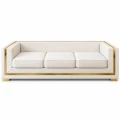 Sofa rozkładana z metalową listwą Glamour Diamond