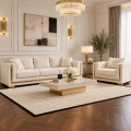 Fotel z listwą metalową Glamour Diamond