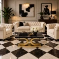 Zestaw wypoczynkowy chesterfield classic – sofa 3 osobowa, rozkładana i fotele