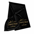 Bieżnik welurowy czarny haft złoty All I Wants for christmas