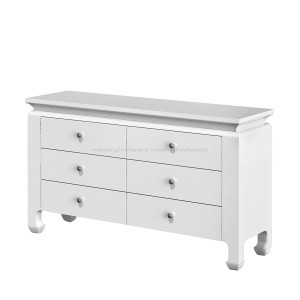 KOMODA DREWNIANA LAKIEROWANA BIAŁA SZEŚĆ SZUFLAD WYBIERZ ROZMIAR I KOLOR  OPIUM 