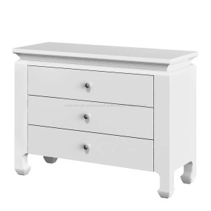 KOMODA DREWNIANA LAKIEROWANA BIAŁA TRZY SZUFLADY WYBIERZ ROZMIAR I KOLOR OPIUM 