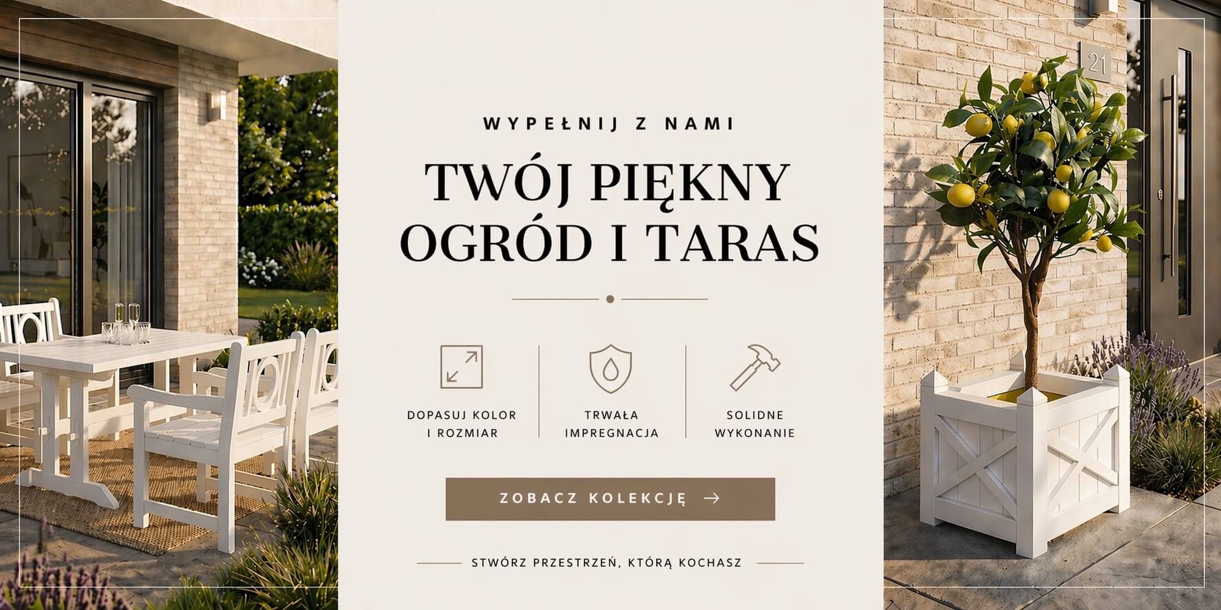 Ogród elegancki i wygodny